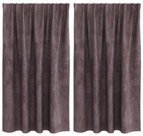 Bársonyfűggönyök 2 db Szemelve Barna 140x140 cm