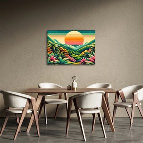 Kép - Színes naplemente (70x50 cm)