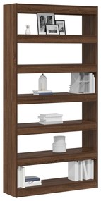 Könyvespolc Barna tölgy Mérnöki fa 100 x 30 x 198 cm