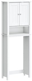 BERG fehér tömör fa WC feletti tároló 60 x 27 x 164,5 cm