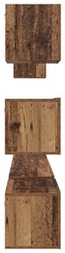 TV szekrény garnitúra 8 pcs Régi fa 60 x 30 x 30 cm Faanyag