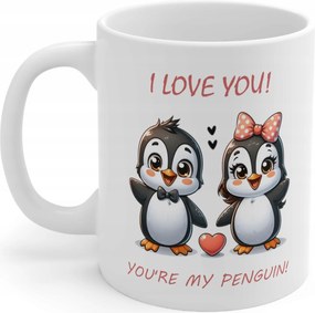 Bögre Ajándék Valentin napra Barátnak Lány Szerelem Pingvinek