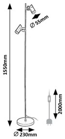 Rabalux 73046 - Állólámpa MAXIMILIAN 2xGU10/10W/230V
