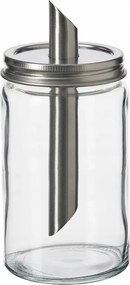 Ikea cukortartó Citronhaj átlátszó üveg/rozsdamentes acél 15cm