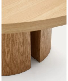 Kerek étkezőasztal tölgyfa dekorral ø 150 cm Nealy – Kave Home