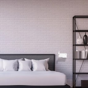 LED Fali lámpa SHELF 1xLED/4W+1xLED/5W+1xLED/2W/230V + USB port fehér