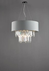 DAR LIGHTING HAL0639 HALLE Kristály Függesztett Lámpa Szürke G9 IP20