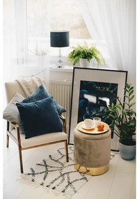 Párna, bársony anyag sötétkék, 45x45, ALITA TYP 6