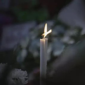 Fehér kúpos gyertya - 40 darabos készlet