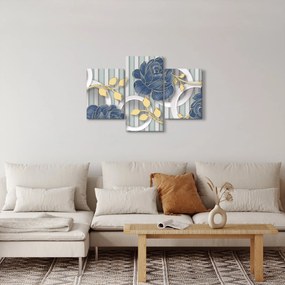 Kép - Rózsák és körök (90x60 cm)