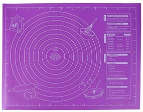 Konyhai szilikon sodródeszka 60 x 46 cm - lila