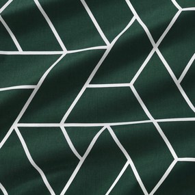 Goldea pamut párnahuzat - mozaik minta, sötétzöld alapon 50 x 50 cm