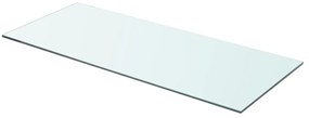 2 db átlátszó üveg paneles polc 70 x 30 cm