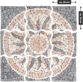 Márványmozaik "Nap" motívum 90 × 90 cm