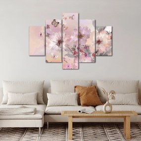 Kép - Művészeti kollázs pillangókkal (150x105 cm)