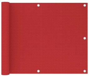 piros HDPE erkélytakaró 75 x 600 cm