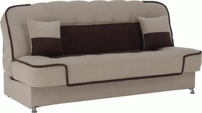 Kinyitható dívány, bézs/barna, PERSI