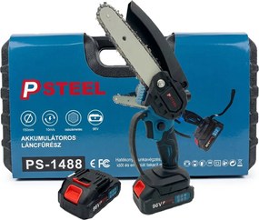 PSteel Dupla Akkumulátoros Ágvágó Láncfűrész – 96V