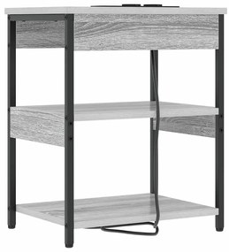 Éjjeli Szekrények 2 pcs Szürke sonoma 41 x 31 x 51 cm Faanyag