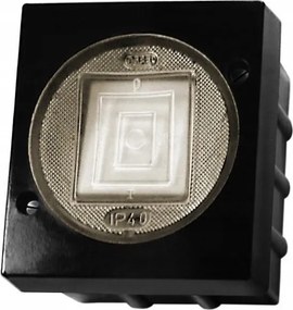 Ospel Lambda fekete falra szerelhető gyertyatartó csatlakozó IP44 LNH-2LC/25