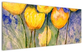 Kép - sárga tulipán (120x50 cm)