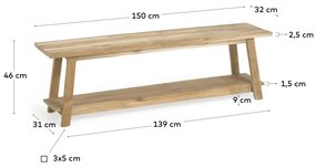 Natúr színű pad Safara – Kave Home