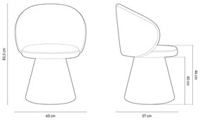 Mustársárga bársony fotel Inez – Micadoni