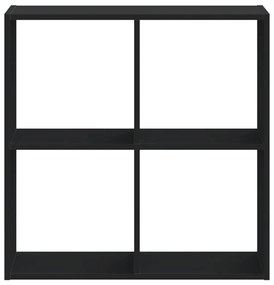 fekete szerelt fa könyvespolc 68,5 x 32 x 68,5 cm