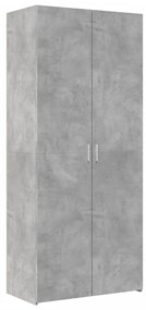 betonszürke szerelt fa magasszekrény 80 x 42,5 x 185 cm