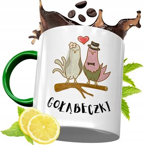 Zöld Bögre Valentin Napra Szerelmeseknek fényképes nyomtatással