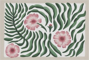 Flizelin tapéta falra Prémium Virágok levelek 104x70 Ragasztó