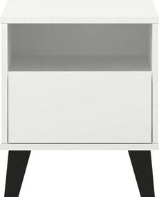 Éjjeliszekrény, fehér, BOGAN NEW 1S