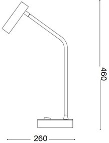 Ideal Lux - LED Asztali lámpa EASY LED/3,5W/230V CRI 90 fekete