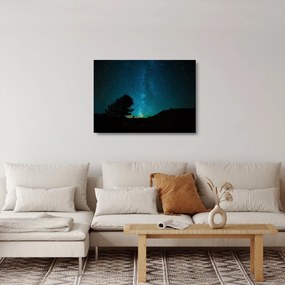 Egy éjszakai égbolt csillagokkal (üvegen) (70x50 cm)