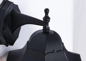 KAJA K-5006A DOWN CZARNY LOZANA Fekete Színű Fali Lámpa 1xE27 15W IP44
