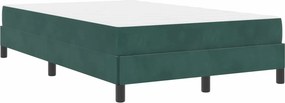 vidaXL Boxrugós ágy matracmal Sötétzöld 120 x 190 cm szövet