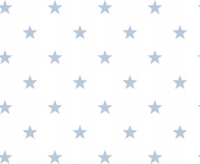 Fehér tapéta gyerekeknek Kék csillagok