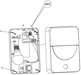 Eglo 98705 - Kültéri lámpa érzékelővel SALVANESCO 1xE27/28W/230V IP44