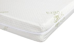 Sallim 90x200 fenyő ágykeret ágyráccsal, ALOE VERA matraccal - Natúr