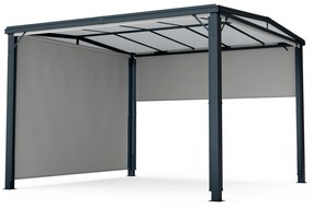 Blumfeldt Pantheon Cortina Solid Sky Pergola 3x3, időjárásálló, porszórt, oldalsó panelek