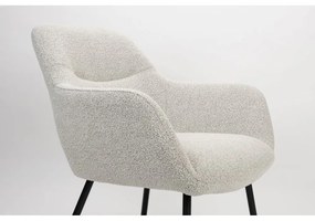 Fehér buklé fotel Dude – White Label
