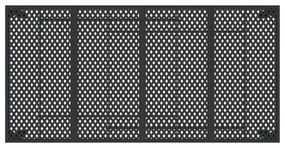 antracitszürke acél kerti asztal 200 x 100 x 72 cm