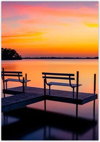 Poszterek 70x100 Naplemente tó