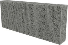 vidaXL horganyzott acél gabion fal fedéllel 300 x 50 x 150 cm