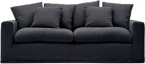 Antracitszürke len kanapé 240 cm Nora – Kave Home
