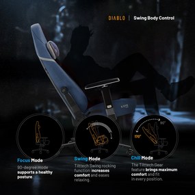 Kék Szövet Gamer Szék Diablo X.Eye Prime Meta Ocean