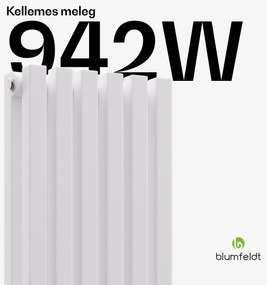 Blumfeldt Delgado radiátor | modern dizájn | 25 x 120 cm | 942 W | középső csatlakozás