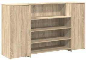 recepciós pult sonoma tölgy 180x50x103,5 cm szerelt fa