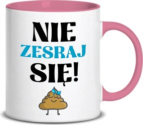 Fehér Bögre 330ml Rózsaszín Középső Karácsonyi Ajándék Ne Szakadj Össze! Mix Wz