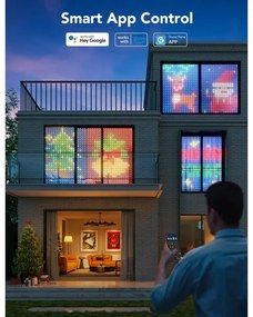 Govee - RGBIC Függönyvilágítás 520 LED 1,5x2m Wi-Fi IP65